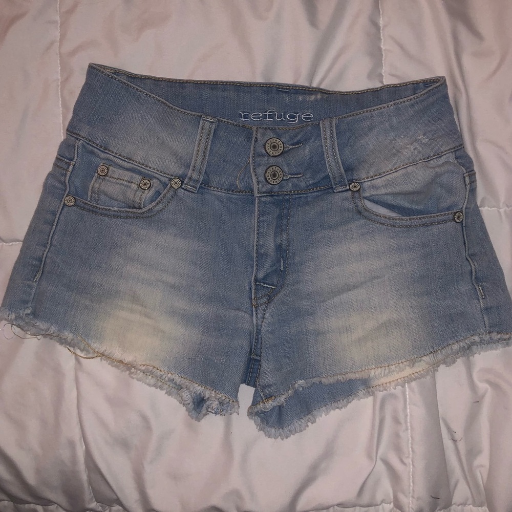 Light wash shorts